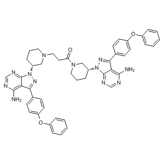 1,3-Bis((R)-3-(4-amino-3-(4-phenoxyphenyl)-1H-pyrazolo[3,4-d]pyrimidin-1-yl)piperidin-1-yl)propan-1-one  (Ibrutinib Impurity）