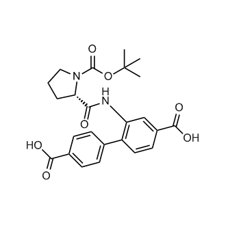 (S)-2-(1-(tert-butoxycarbonyl)pyrrolidine-2-carboxamido)-[1,1'-biphenyl]-4,4'-dicarboxylic acid