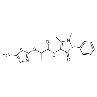 2-[(5-amino-1,3,4-thiadiazol-2-yl)sulfanyl]-n-(1,5-dimethyl-3-oxo-2-phenyl-2,3-dihydro-1h-pyrazol-4-yl)propanamide