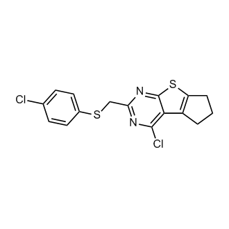4-Chloro-2-[[(4-chlorophenyl)thio]methyl]-6,7-dihydro-5H-cyclopenta[4,5]thieno[2,3-d]pyrimidine