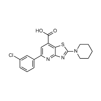 5-(3-Chlorophenyl)-2-(piperidin-1-yl)-[1,3]thiazolo[4,5-b]pyridine-7-carboxylic acid