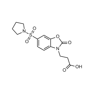 3-[2-oxo-6-(pyrrolidine-1-sulfonyl)-2,3-dihydro-1,3-benzoxazol-3-yl]propanoic acid