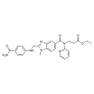 Ethyl 3-(2-(((4-carbamoylphenyl)amino)methyl)-1-methyl-N-(pyridin-2-yl)-1H-benzo[d]imidazole-5-carboxamido)propanoate (Dabigatran Impurity)
