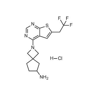 2-(6-(2,2,2-Trifluoroethyl)thieno[2,3-d]pyrimidin-4-yl)-2-azaspiro[3.4]octan-6-amine hydrochloride
