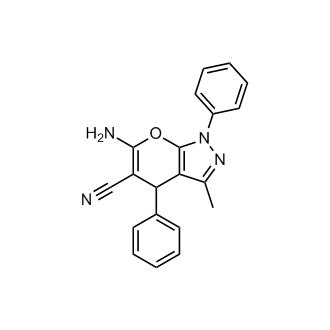 6-Amino-3-methyl-1,4-diphenyl-1,4-dihydropyrano[2,3-c]pyrazole-5-carbonitrile