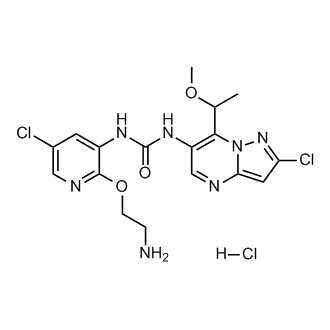 1-(2-(2-Aminoethoxy)-5-chloropyridin-3-yl)-3-(2-chloro-7-(1-methoxyethyl)pyrazolo[1,5-a]pyrimidin-6-yl)urea
