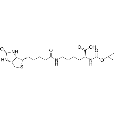 N2-(tert-butoxycarbonyl)-N6-(5-((3aS,4S,6aR)-2-oxohexahydro-1H-thieno[3,4-d]imidazol-4-yl)pentanoyl)-L-lysine