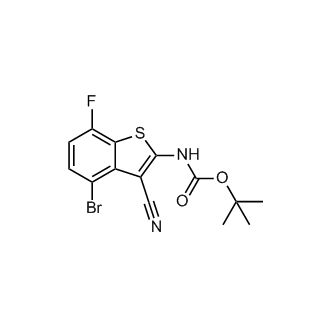 tert-Butyl (4-bromo-3-cyano-7-fluorobenzo[b]thiophen-2-yl)carbamate