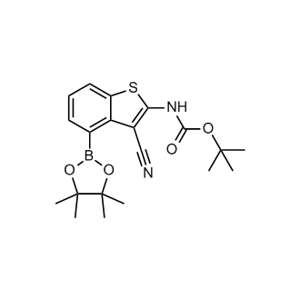 tert-Butyl (3-cyano-4-(4,4,5,5-tetramethyl-1,3,2-dioxaborolan-2-yl)benzo[b]thiophen-2-yl)carbamate
