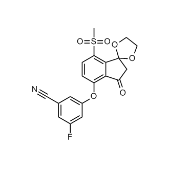 3-Fluoro-5-((7'-(methylsulfonyl)-3'-oxo-2',3'-dihydrospiro[[1,3]dioxolane-2,1'-inden]-4'-yl)oxy)benzonitrile
