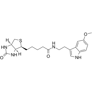 N-(2-(5-Methoxy-1H-indol-3-yl)ethyl)-5-((3aS,4S,6aR)-2-oxohexahydro-1H-thieno[3,4-d]imidazol-4-yl)pentanamide