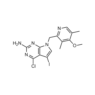 4-Chloro-5-iodo-7-((4-methoxy-3,5-dimethylpyridin-2-yl)methyl)-7H-pyrrolo[2,3-d]pyrimidin-2-amine