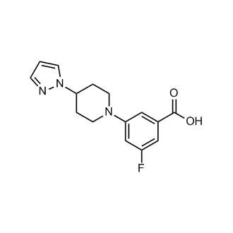 3-(4-(1H-Pyrazol-1-yl)piperidin-1-yl)-5-fluorobenzoic acid