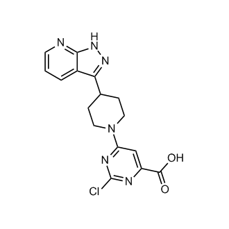 6-(4-(1H-Pyrazolo[3,4-b]pyridin-3-yl)piperidin-1-yl)-2-chloropyrimidine-4-carboxylic acid