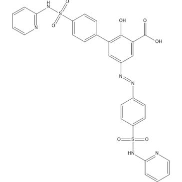 2-Hydroxy-4′-[(2-pyridinylamino)sulfonyl]-5-[2-[4-[(2-pyridinylamino)sulfonyl]phenyl]diazenyl][1,1′-biphenyl]-3-carboxylic acid