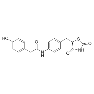 N-(4-((2,4-Dioxothiazolidin-5-yl)methyl)phenyl)-2-(4-hydroxyphenyl)acetamide