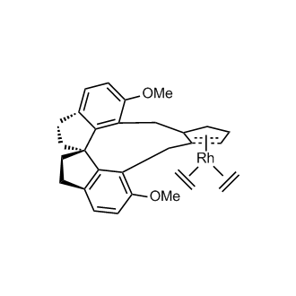 (Diethylene)(13bS)-7,13-Dimethoxy-1,2,3,4,10,12-hexahydro-8H-cyclopenta[5,6]cyclonona[1,2,3-cd:1,9,8-c'd']diindene Rhodium(I)