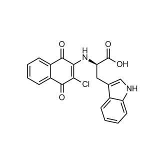 (R)-2-((3-Chloro-1,4-dioxo-1,4-dihydronaphthalen-2-yl)amino)-3-(1H-indol-3-yl)propanoic acid