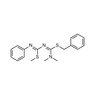 Carbamimidothioic acid, N,N-dimethyl-N′-[(methylthio)(phenylimino)methyl]-, phenylmethyl ester