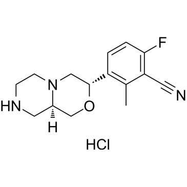 6-Fluoro-2-methyl-3-((3S,9aR)-octahydropyrazino[2,1-c][1,4]oxazin-3-yl)benzonitrile hydrochloride