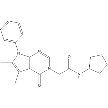 N-Cyclopentyl-2-(5,6-dimethyl-4-oxo-7-phenyl-4,7-dihydro-3H-pyrrolo[2,3-d]pyrimidin-3-yl)acetamide