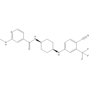 N-[cis-4-[[4-Cyano-3-(trifluoromethyl)phenyl]amino]cyclohexyl]-2-(methylamino)-4-pyridinecarboxamide