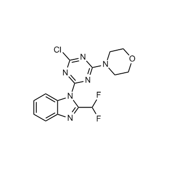4-(4-Chloro-6-(2-(difluoromethyl)-1H-benzo[d]imidazol-1-yl)-1,3,5-triazin-2-yl)morpholine