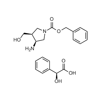 (3S,4S)-benzyl 3-amino-4-(hydroxymethyl)pyrrolidine-1-carboxylate (S)-2-hydroxy-2-phenylacetate