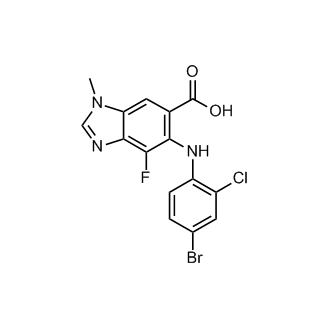 5-((4-Bromo-2-chlorophenyl)amino)-4-fluoro-1-methyl-1H-benzo[d]imidazole-6-carboxylic acid