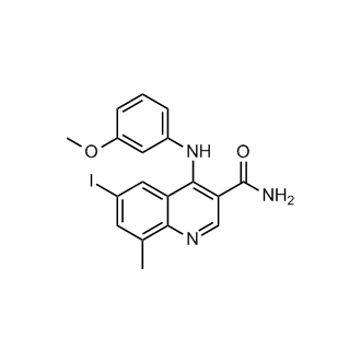 6-Iodo-4-(3-methoxyphenylamino)-8-methylquinoline-3-carboxamide