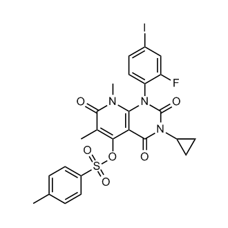 3-Cyclopropyl-1-(2-fluoro-4-iodophenyl)-6,8-dimethyl-2,4,7-trioxo-1,2,3,4,7,8-hexahydropyrido[2,3-d]pyrimidin-5-yl 4-methylbenzenesulfonate
