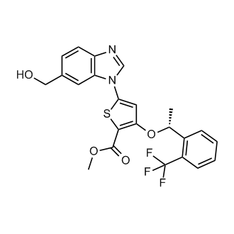 (R)-methyl 5-(6-(hydroxymethyl)-1H-benzo[d]imidazol-1-yl)-3-(1-(2-(trifluoromethyl)phenyl)ethoxy)thiophene-2-carboxylate