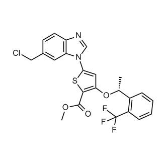 (R)-methyl 5-(6-(chloromethyl)-1H-benzo[d]imidazol-1-yl)-3-(1-(2-(trifluoromethyl)phenyl)ethoxy)thiophene-2-carboxylate