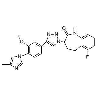 6-Fluoro-3-(4-(3-methoxy-4-(4-methyl-1H-imidazol-1-yl)phenyl)-1H-1,2,3-triazol-1-yl)-4,5-dihydro-1H-benzo[b]azepin-2(3H)-one