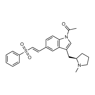 1-[3-[[(2R)-1-Methyl-2-pyrrolidinyl]methyl]-5-[(1E)-2-(phenylsulfonyl)ethenyl]-1H-indol-1-yl]ethanone
