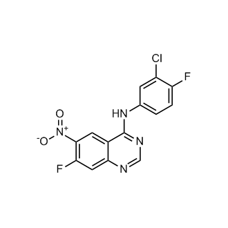 N-(3-chloro-4-fluorophenyl)-7-fluoro-6-nitroquinazolin-4-amine