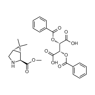 Methyl (1R,2S,5S)-6,6-dimethyl-3-azabicyclo[3.1.0]hexane-2-carboxylate (2S,3S)-2,3-bis(benzoyloxy)succinate