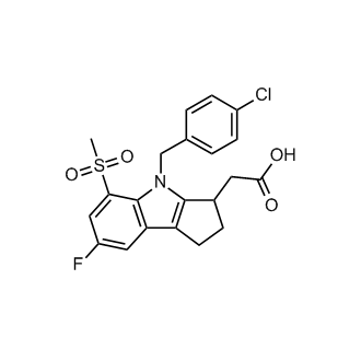 2-(4-(4-Chlorobenzyl)-7-fluoro-5-(methylsulfonyl)-1,2,3,4-tetrahydrocyclopenta[b]indol-3-yl)acetic acid