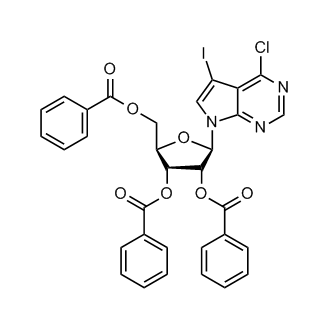 (2R,3R,4R,5R)-2-((benzoyloxy)methyl)-5-(4-chloro-5-iodo-7H-pyrrolo[2,3-d]pyrimidin-7-yl)tetrahydrofuran-3,4-diyl dibenzoate