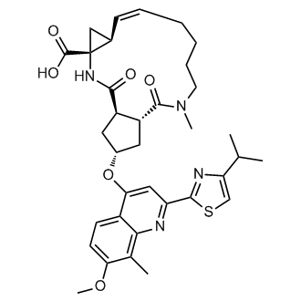 (2R,3aR,10Z,11aS,12aR,14aR)-2,3,3a,4,5,6,7,8,9,11a,12,13,14,14a-Tetradecahydro-2-[[7-methoxy-8-methyl-2-[4-(1-methylethyl)-2-thiazolyl]-4-quinolinyl]oxy]-5-methyl-4,14-dioxocyclopenta[c]cyclopropa[g][1,6]diazacyclotetradecine-12a(1H)-carboxylic acid