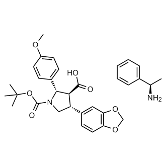(R)-1-phenylethanamine (2S,3S,4R)-4-(benzo[d][1,3]dioxol-5-yl)-1-(tert-butoxycarbonyl)-2-(4-methoxyphenyl)pyrrolidine-3-carboxylate