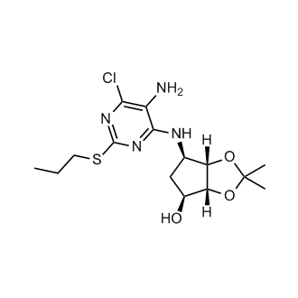 (3aR,4S,6R,6aS)-6-((5-amino-6-chloro-2-(propylthio)pyrimidin-4-yl)amino)-2,2-dimethyltetrahydro-3aH-cyclopenta[d][1,3]dioxol-4-ol