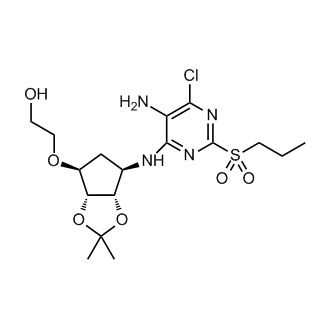 2-(((3aR,4S,6R,6aS)-6-((5-amino-6-chloro-2-(propylsulfonyl)pyrimidin-4-yl)amino)-2,2-dimethyltetrahydro-4H-cyclopenta[d][1,3]dioxol-4-yl)oxy)ethan-1-ol