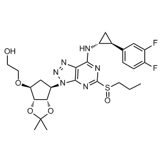 2-(((3aR,4S,6R,6aS)-6-(7-(((1R,2S)-2-(3,4-difluorophenyl)cyclopropyl)amino)-5-(propylsulfinyl)-3H-[1,2,3]triazolo[4,5-d]pyrimidin-3-yl)-2,2-dimethyltetrahydro-4H-cyclopenta[d][1,3]dioxol-4-yl)oxy)ethan-1-ol