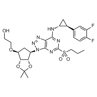 2-(((3aR,4S,6R,6aS)-6-(7-(((1R,2S)-2-(3,4-difluorophenyl)cyclopropyl)amino)-5-(propylsulfonyl)-3H-[1,2,3]triazolo[4,5-d]pyrimidin-3-yl)-2,2-dimethyltetrahydro-4H-cyclopenta[d][1,3]dioxol-4-yl)oxy)ethan-1-ol