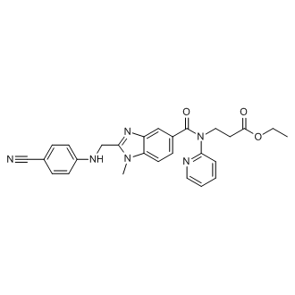 Ethyl 3-(2-(((4-cyanophenyl)amino)methyl)-1-methyl-N-(pyridin-2-yl)-1H-benzo[d]imidazole-5-carboxamido)propanoate