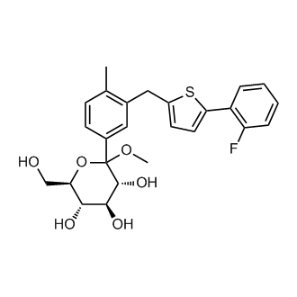 (3R,4S,5S,6R)-2-(3-((5-(2-fluorophenyl)thiophen-2-yl)methyl)-4-methylphenyl)-6-(hydroxymethyl)-2-methoxytetrahydro-2H-pyran-3,4,5-triol