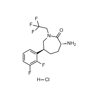 (3R,6S)-3-Amino-6-(2,3-difluorophenyl)-1-(2,2,2-trifluoroethyl)azepan-2-one (hydrochloride)