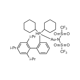 2-Dicyclohexylphosphino-2',4',6'-triisopropylbiphenyl gold(I) bis(trifluoromethanesulfonyl)imide