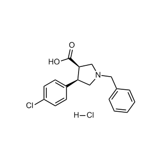 (3R,4R)-1-benzyl-4-(4-chlorophenyl)pyrrolidine-3-carboxylic acid hydrochloride